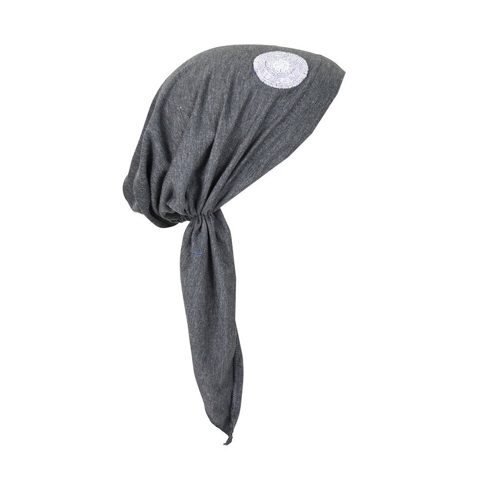 1471 Dark Heather Grey Pre Tied Bandana Turban Chemo Head Scarf